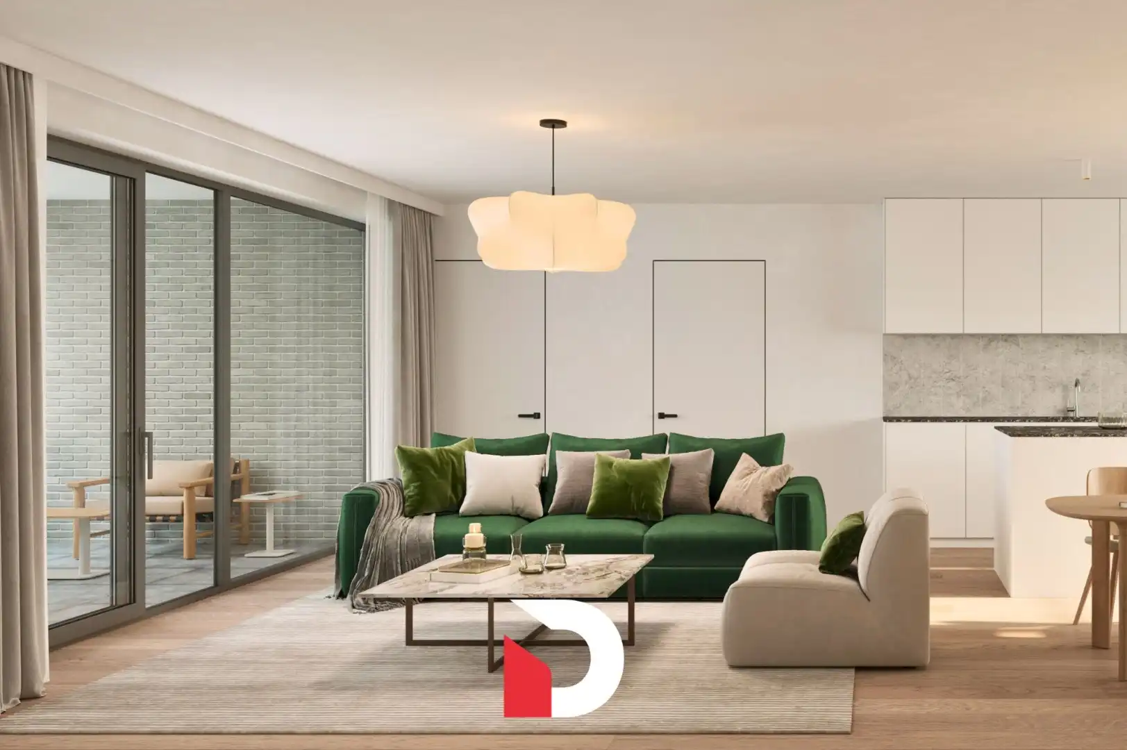 Modern nieuwbouwappartement met drie slaapkameres in het groene Assebroek, op fietsafstand van het centrum van Brugge foto 5