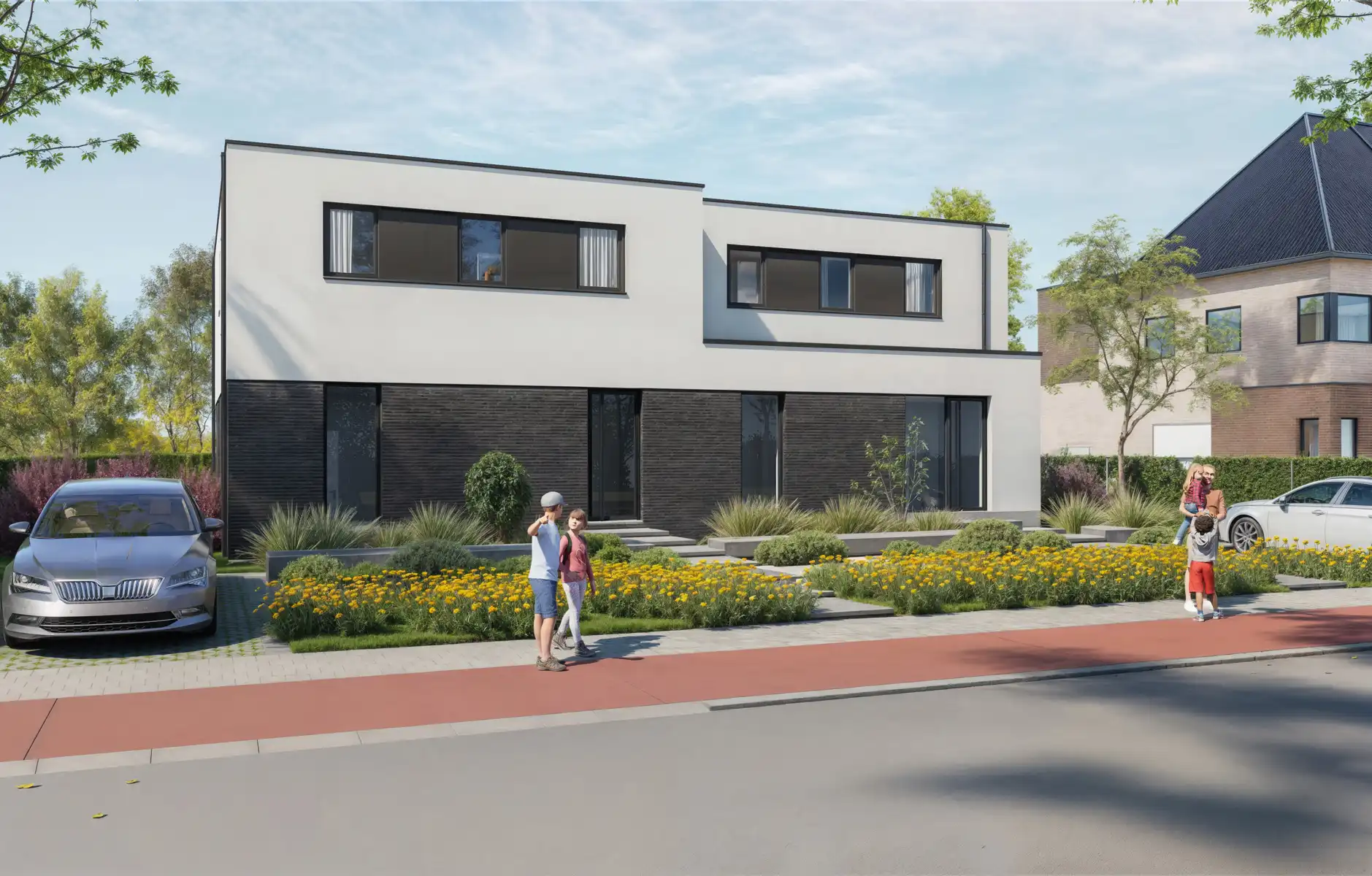 Moderne BEN-nieuwbouwwoningen in het landelijke Kalfort – CASCO oplevering foto 5