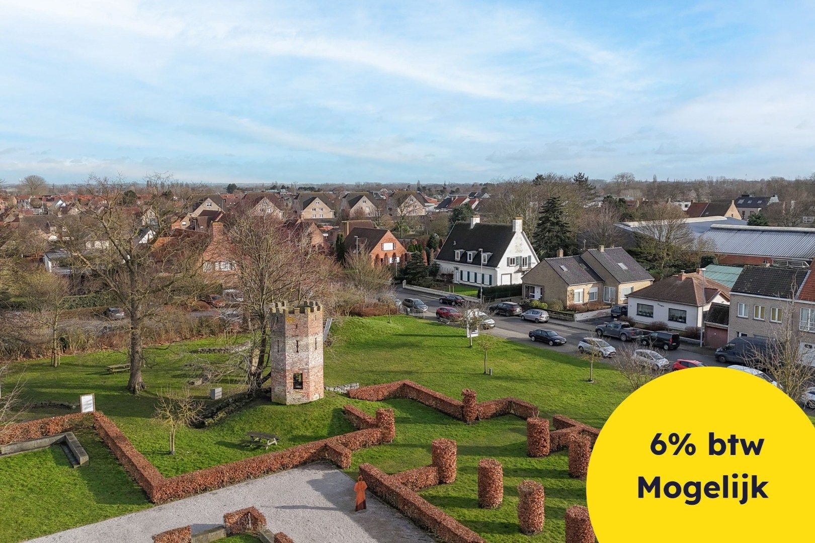 Villagrond 809 m² met zuidgerichte tuin in Abdijlaan Oudenburg foto {{pictureIndex}}