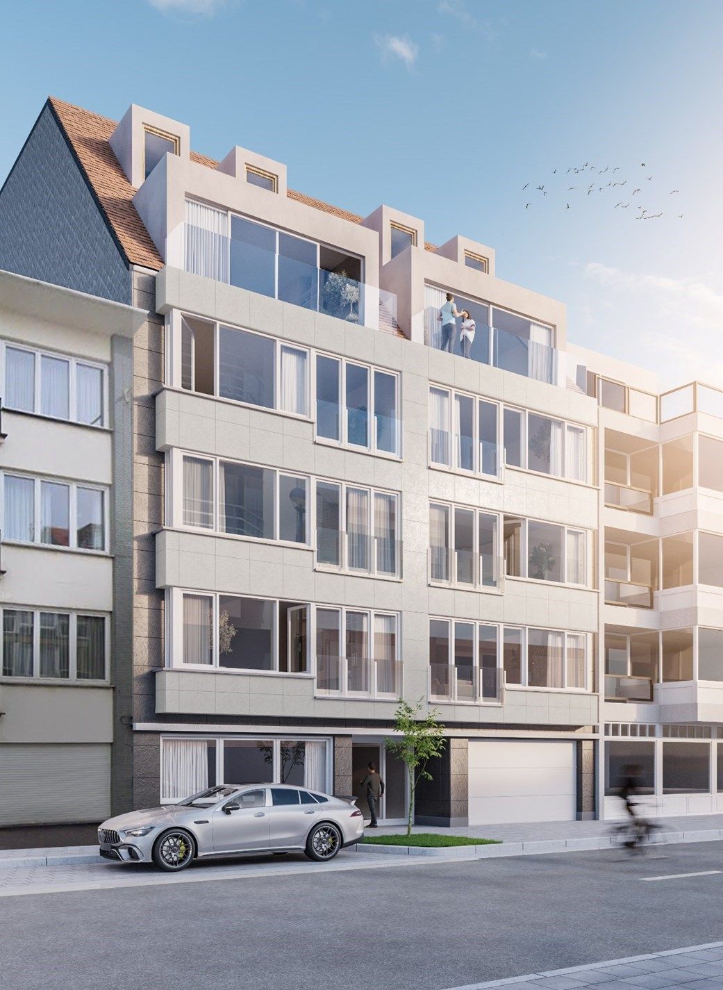 Residentie Akropolis: gerenoveerd appartement (gevelbreedte ca. 7m) te koop gelegen in de Zoutelaan te Knokke gelegen in een gebouw die volledig gerenoveerd zal foto {{pictureIndex}}