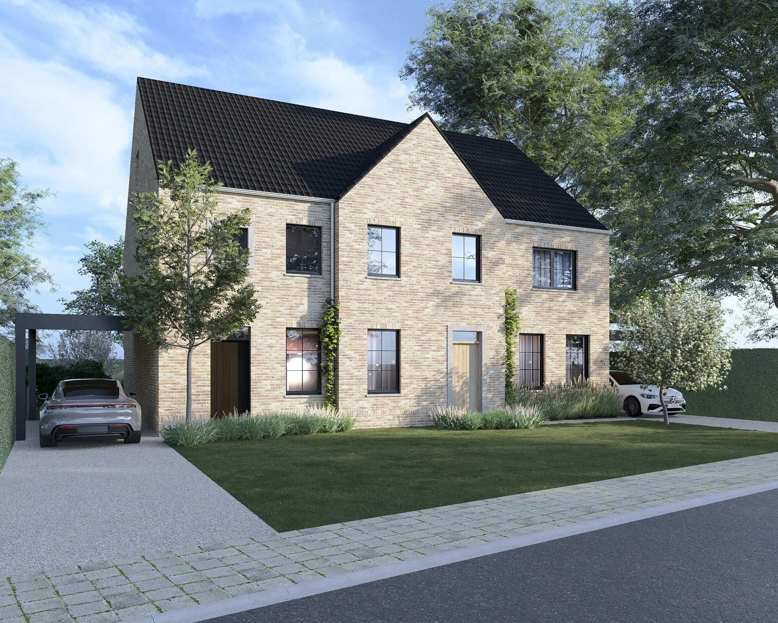 TE KOOP: Twee halfopen nieuwbouwwoningen op ruime percelen tot 6a 65ca in Gerdingen (Bree) foto 6