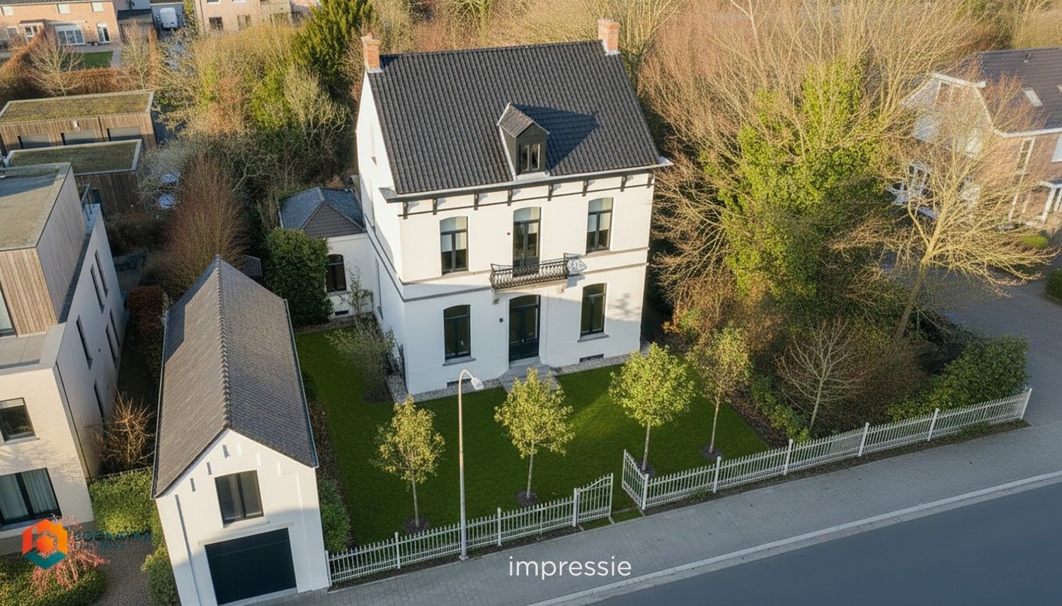 Hoofdfoto van de publicatie: Prachtige en unieke villa (252 m² bewoonbaar) op een perceel van 2.675 m² te Putte