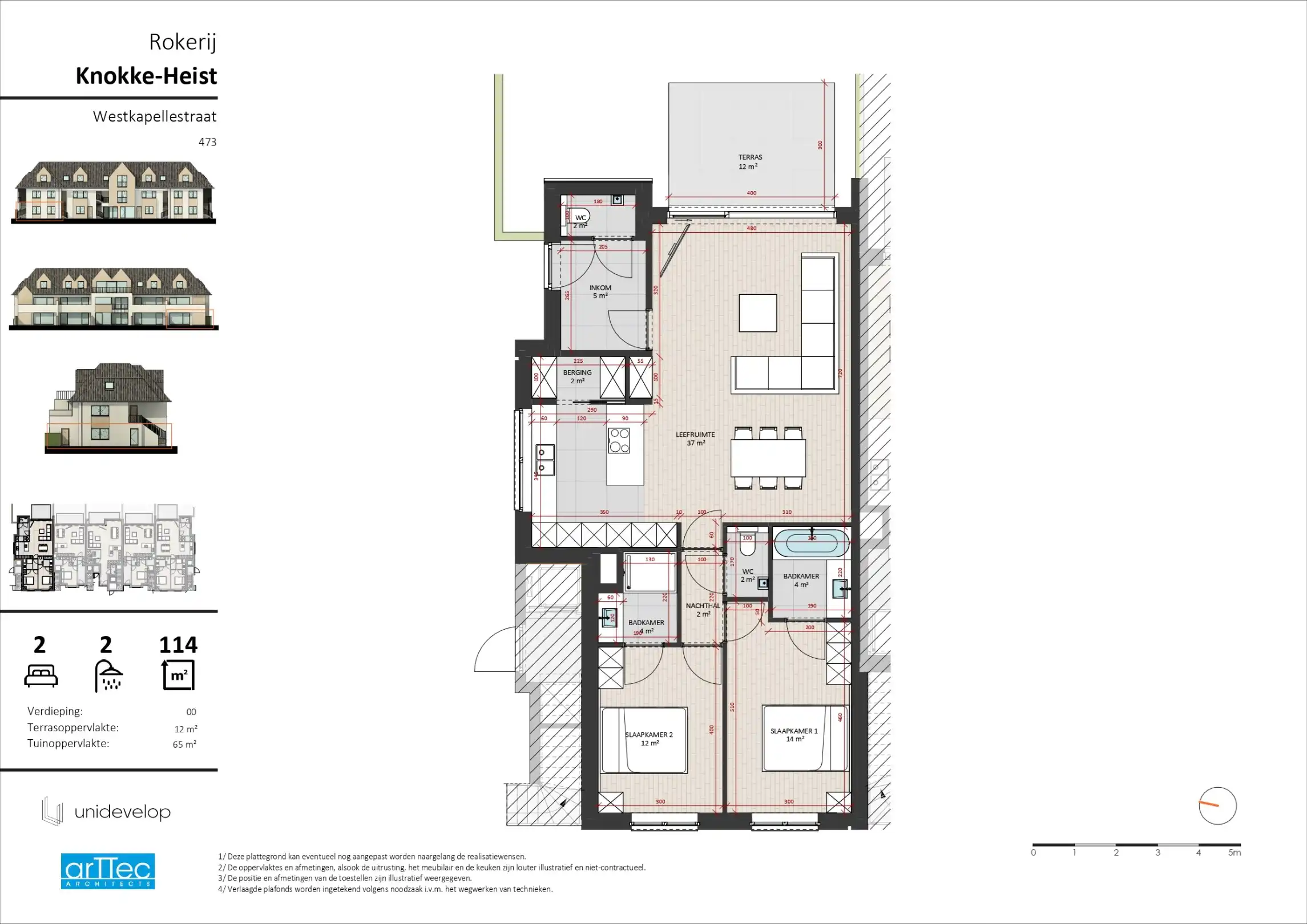 Gelijkvloerse stapelwoning met tuin gelegen in Res. Rokerij te Knokke-Heist  foto 6