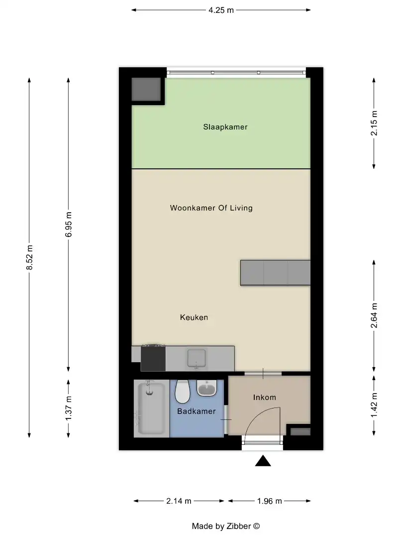 Studio met garagebox in Leuven! - EPC 101 kWh/m² - bewoonbare opp. 40 m² foto 14