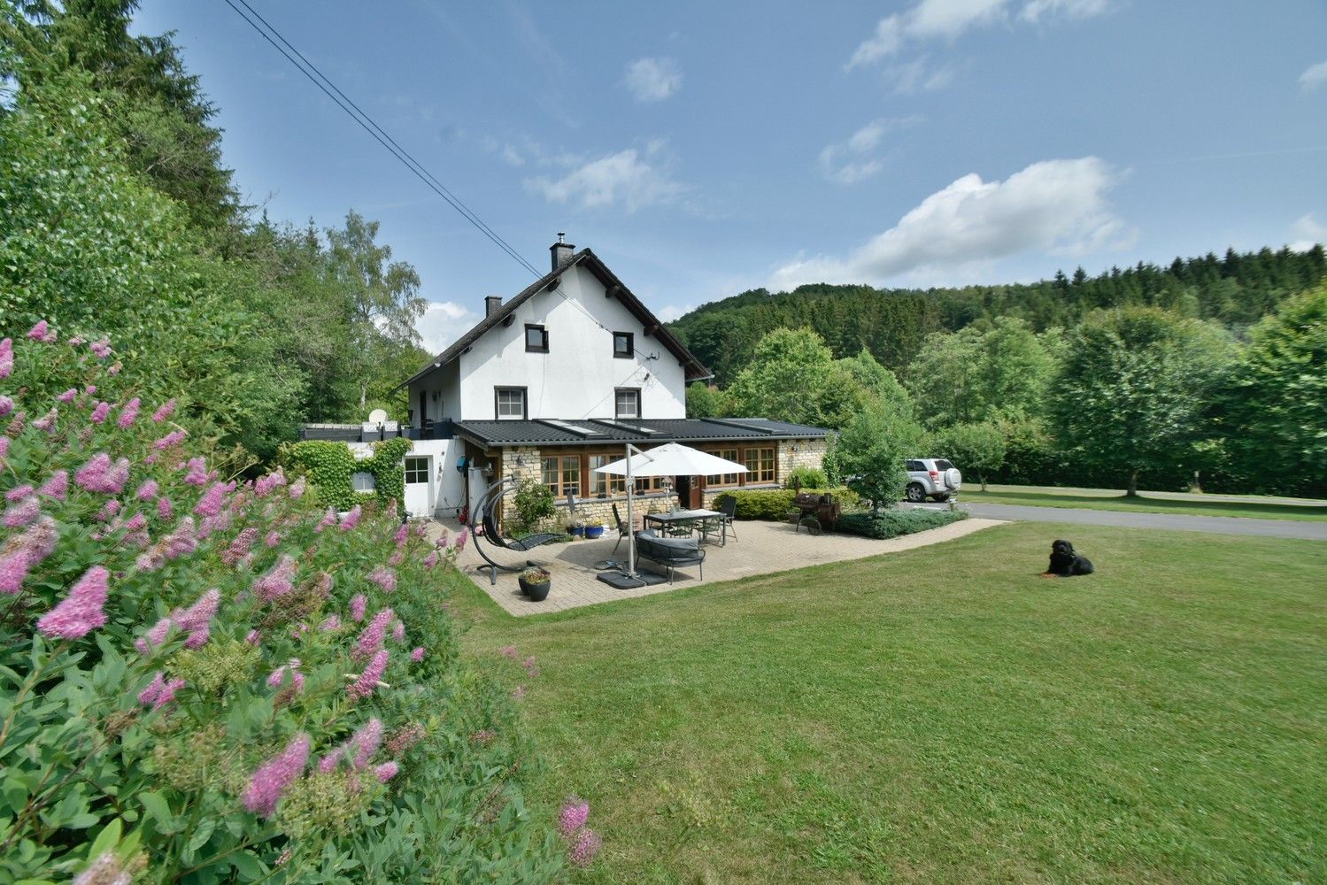 Domein van bijna 6 ha met een charmant landhuis en multifunctioneel vrijstaand bijgebouw op een idyllische, natuurrijke locatie te Amel foto {{pictureIndex}}