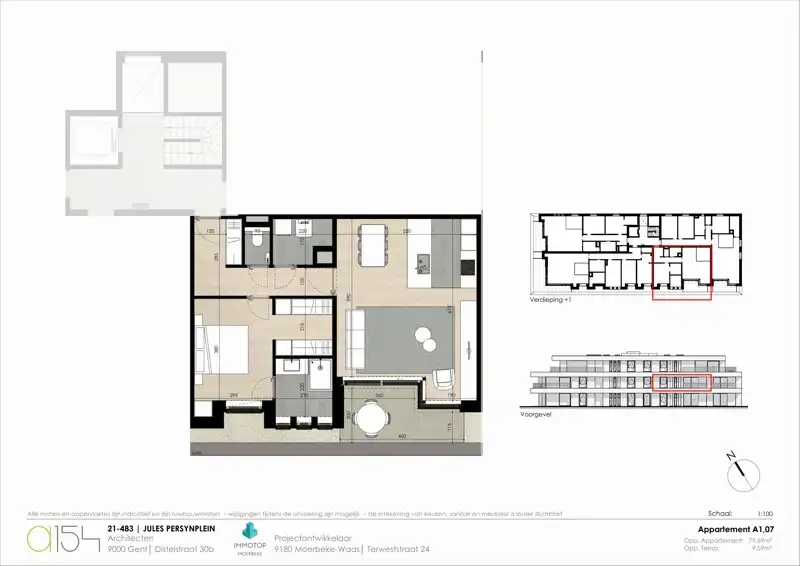MOGELIJKHEID AANKOOP NIEUWBOUW à 6% BTW - LUXUEUS APPARTEMENT TE KOOP OP TOPLOCATIE IN LOCHRISTI (WACHTEBEKE) - PRIJS INCLUSIEF ONDERGRONDSE PARKEERPLAATS EN KELDERBERGING foto 18