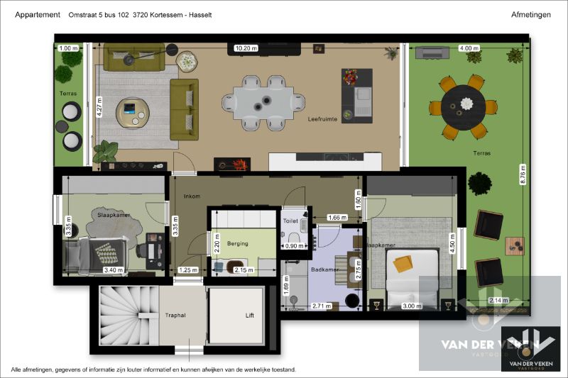 Stijlvol en energiezuinig wonen in het hart van Haspengouw (Kortessem)! Prachtig nieuwbouwappartement met 2 slaapkamers en een ruim, overdekt terras op zeer centrale en rustige locatie! foto 3