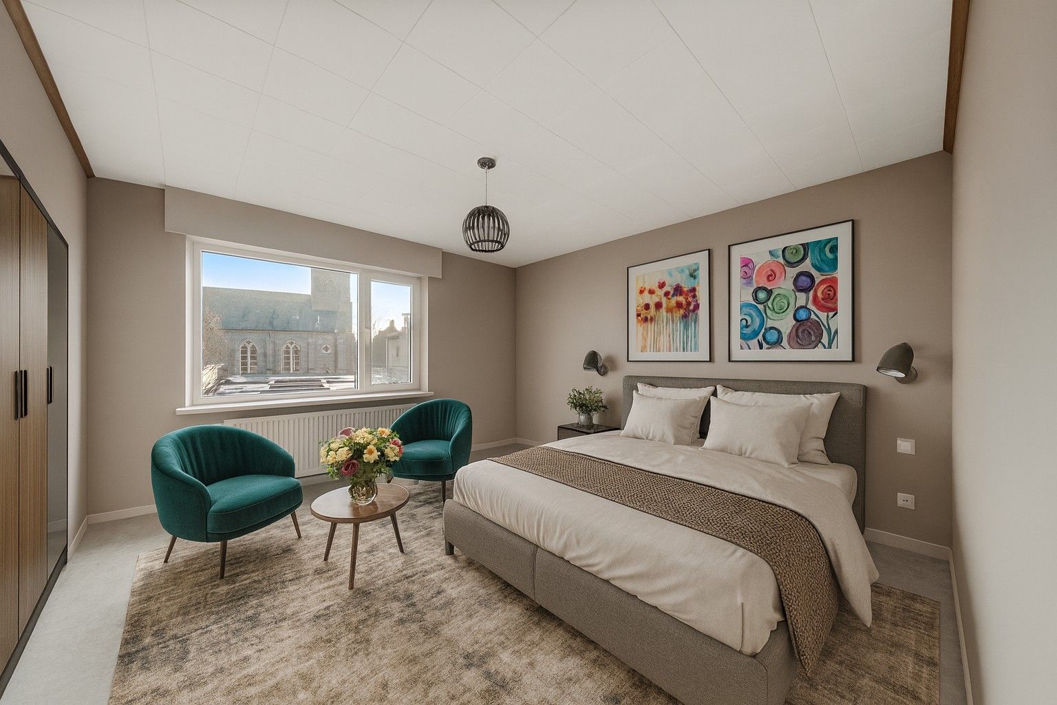 Halfopen gezinswoning in het hart van het landelijke Gontrode, met zicht op agrarisch gebied foto 10