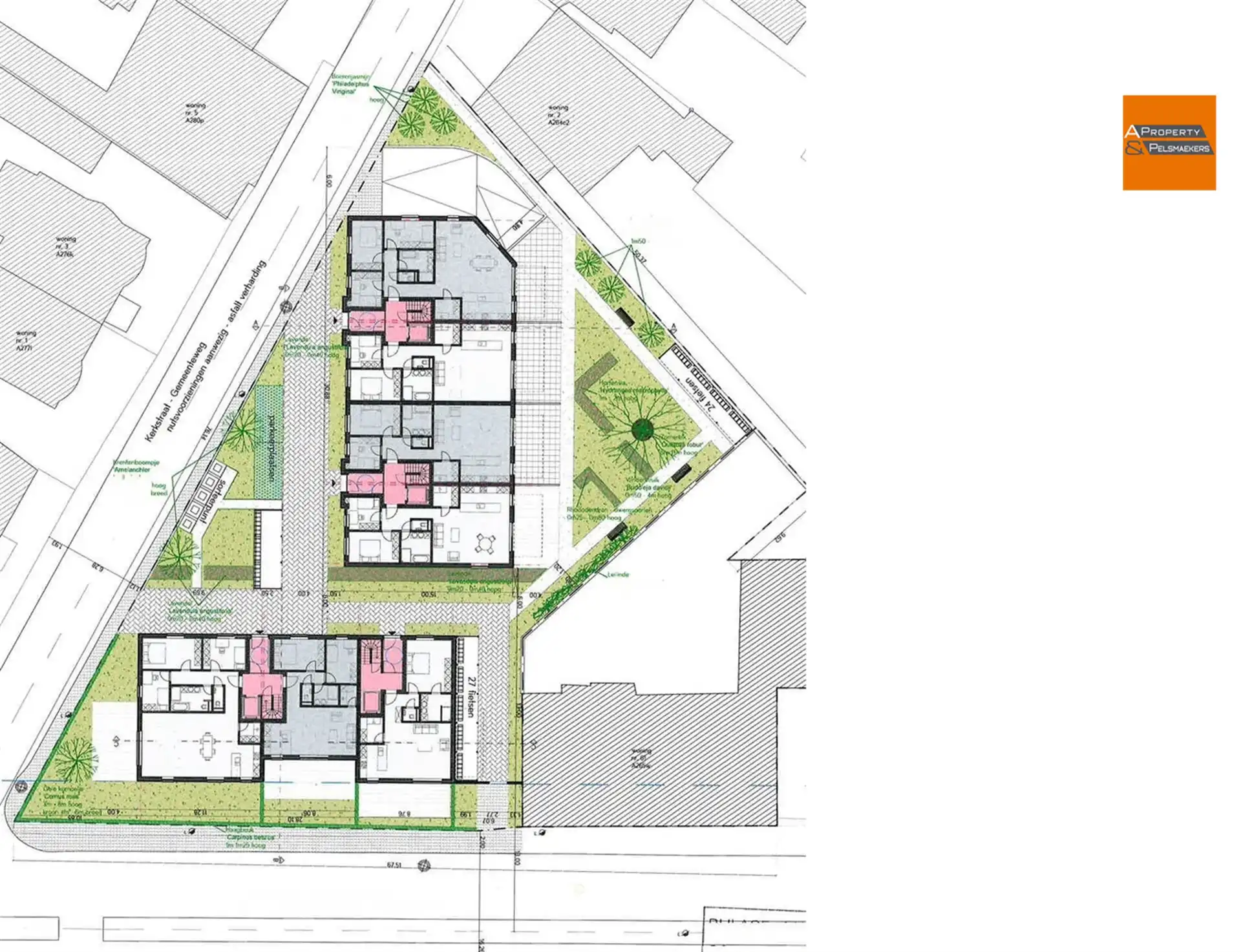 Bouwgrond met vergunning voor 18 appartementen of 6HOB foto {{pictureIndex}}