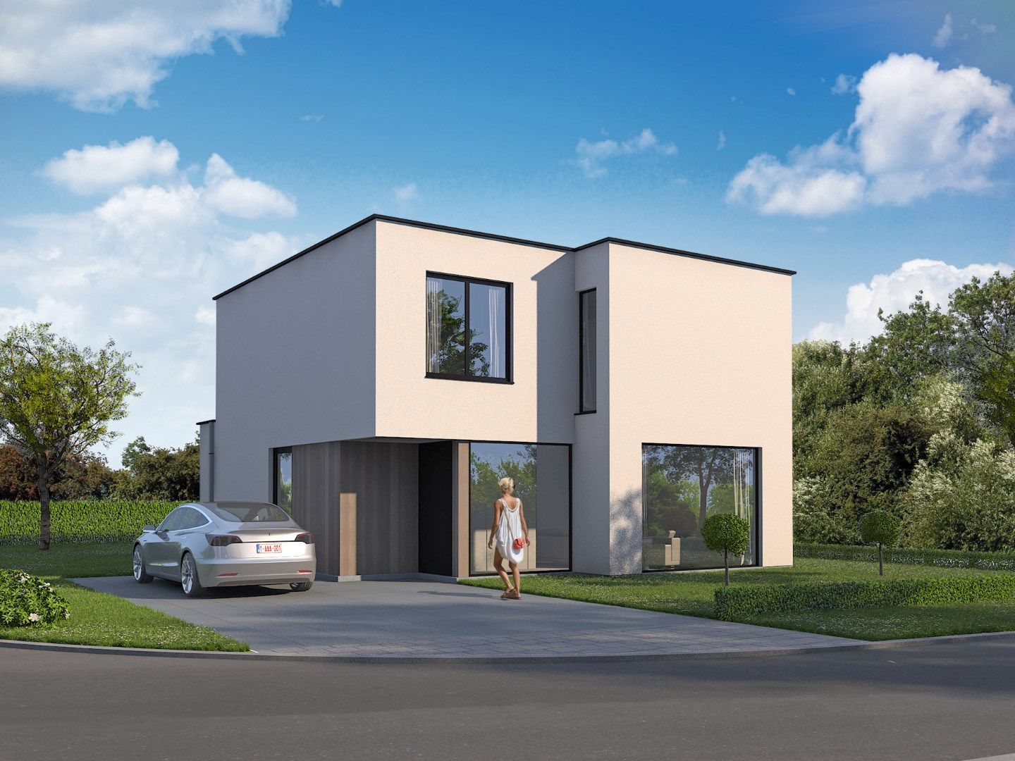 Residentieël gelegen bouwgrond op 1.095m² met vrij zicht op velden! foto {{pictureIndex}}
