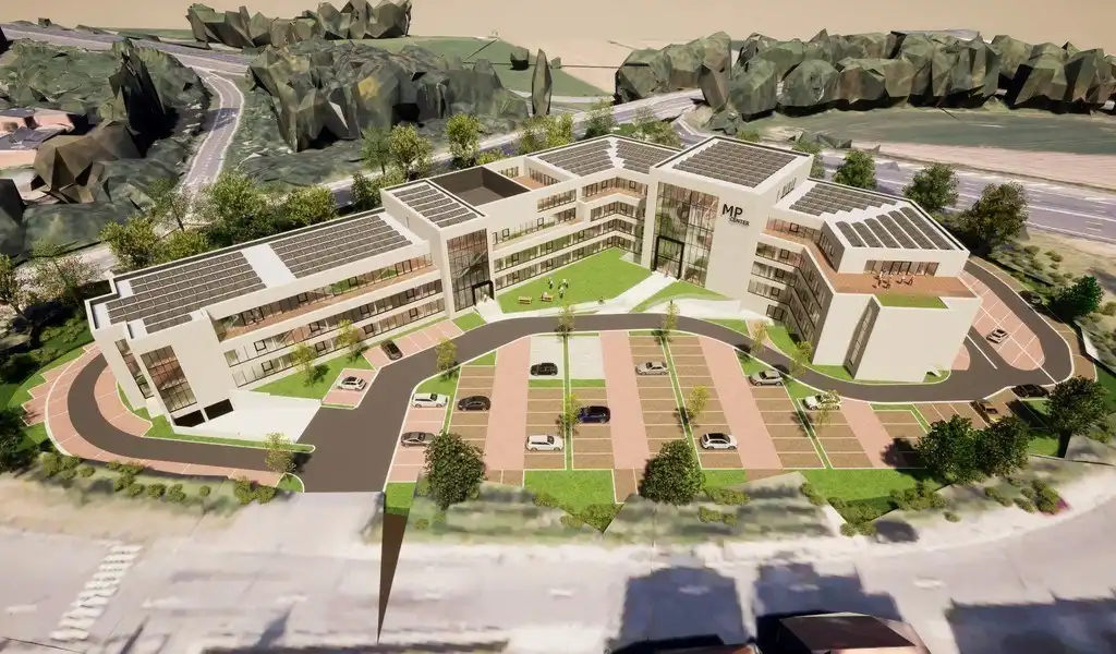 Vernieuwbouw kantoren met terras te huur in The Curve aan E40 in Drongen foto 11