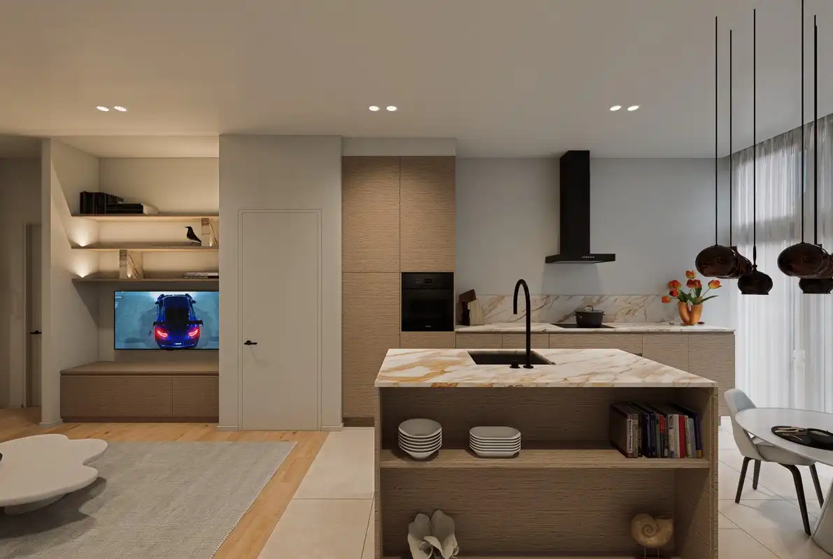 Nieuwbouw appartement met 1 slaapkamer nabij de zeedijk met aankoop mogelijkheid tot gargage! foto {{pictureIndex}}
