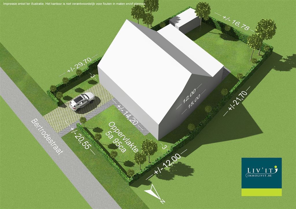 Bouwgrond voor open bebouwing in zeer rustige straat! foto {{pictureIndex}}