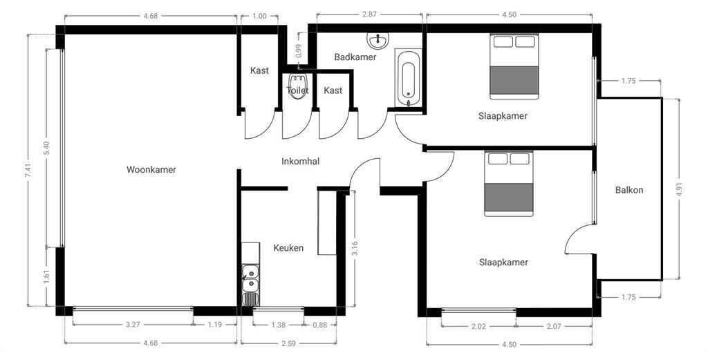 Op te frissen hoekappartement foto 15