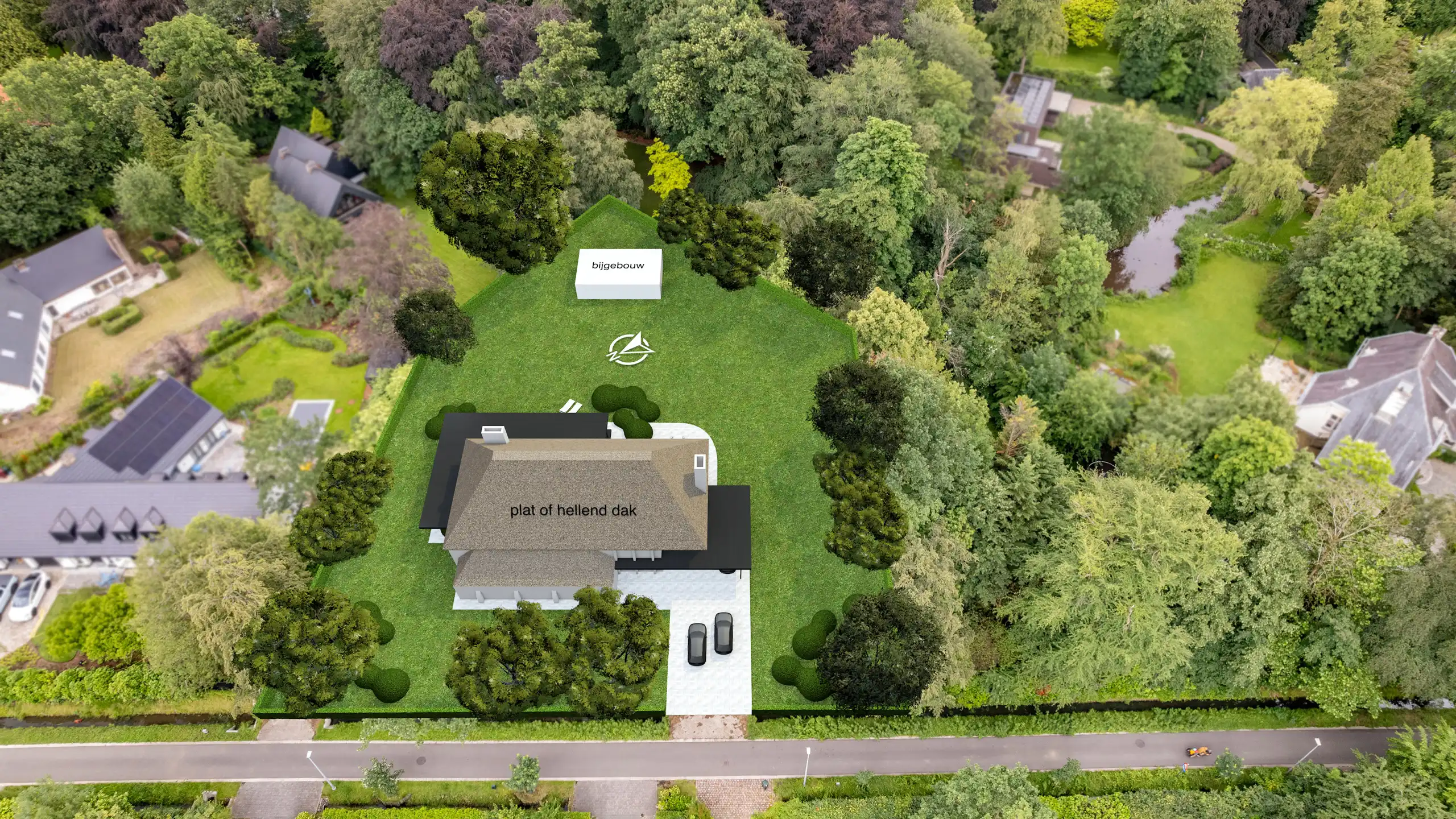 Uniek perceel grond van ca. 3147m² en een perceelbreedte van 56 m! foto 3