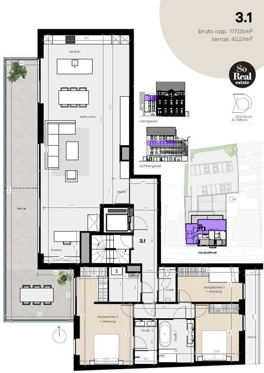 Luxe nieuwbouw appart. met 3 slp, parking + terras foto 12