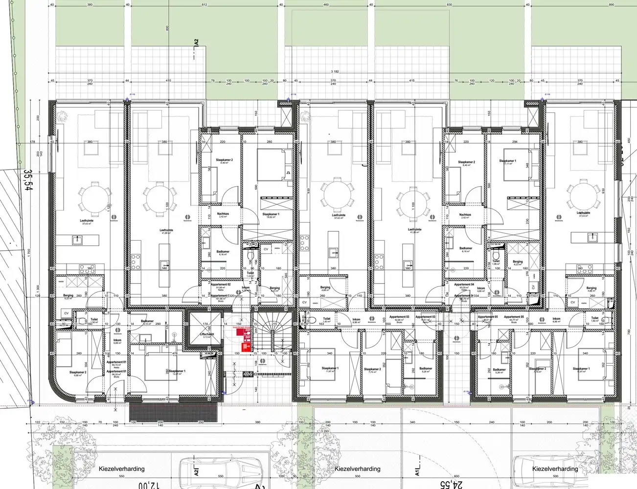 REEDS 45% VERKOCHT ! HEUSDEN RESIDENTIE DE POORTHOEF (TOPLOCATIE op slechts 100m van kerkplein): 11 moderne appartementen (92-110m²) foto 5