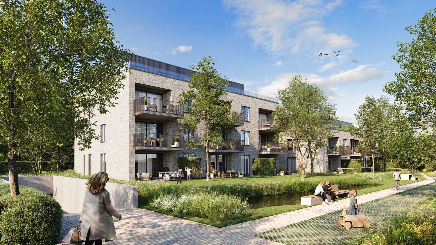Residentie 'De Oester' : duurzaam, comfortabel,  uitzonderlijk energiezuinig appartement eerste verdieping te Hechtel foto {{pictureIndex}}