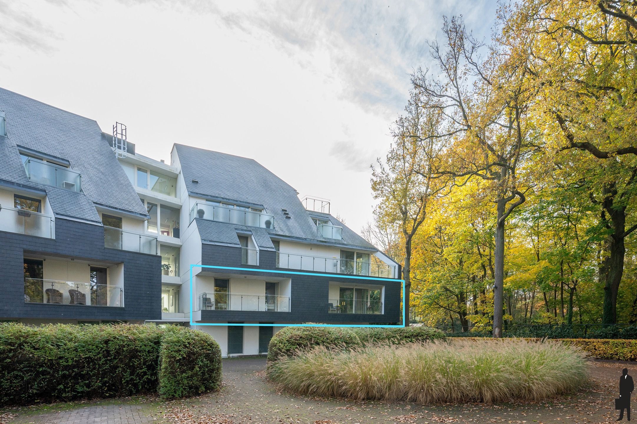 Prachtig hoekappartement met 2 slaapkamers, in uniek parkdomein Berkendael te Brasschaat! foto 2