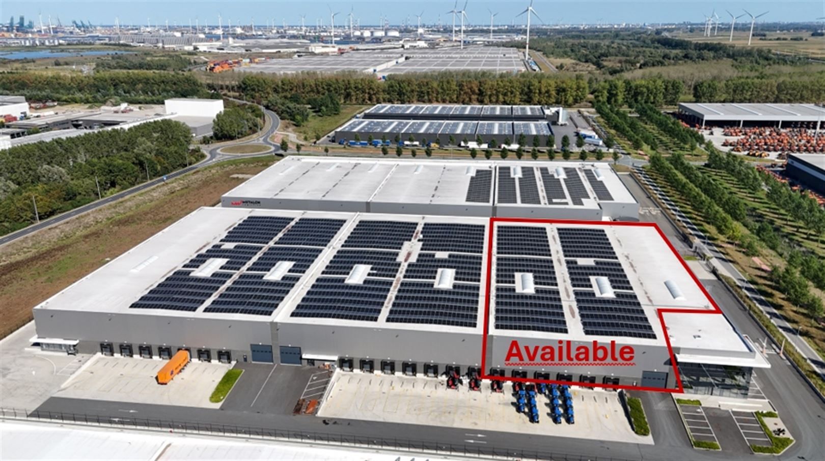 Te huur magazijn, kantoren en verhard terrein in Logistiek Park Waasland foto 10