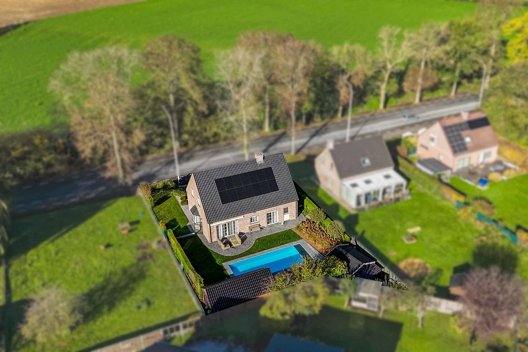 Perfect onderhouden gezinswoning met zwembad in Deux-Acren. foto 28