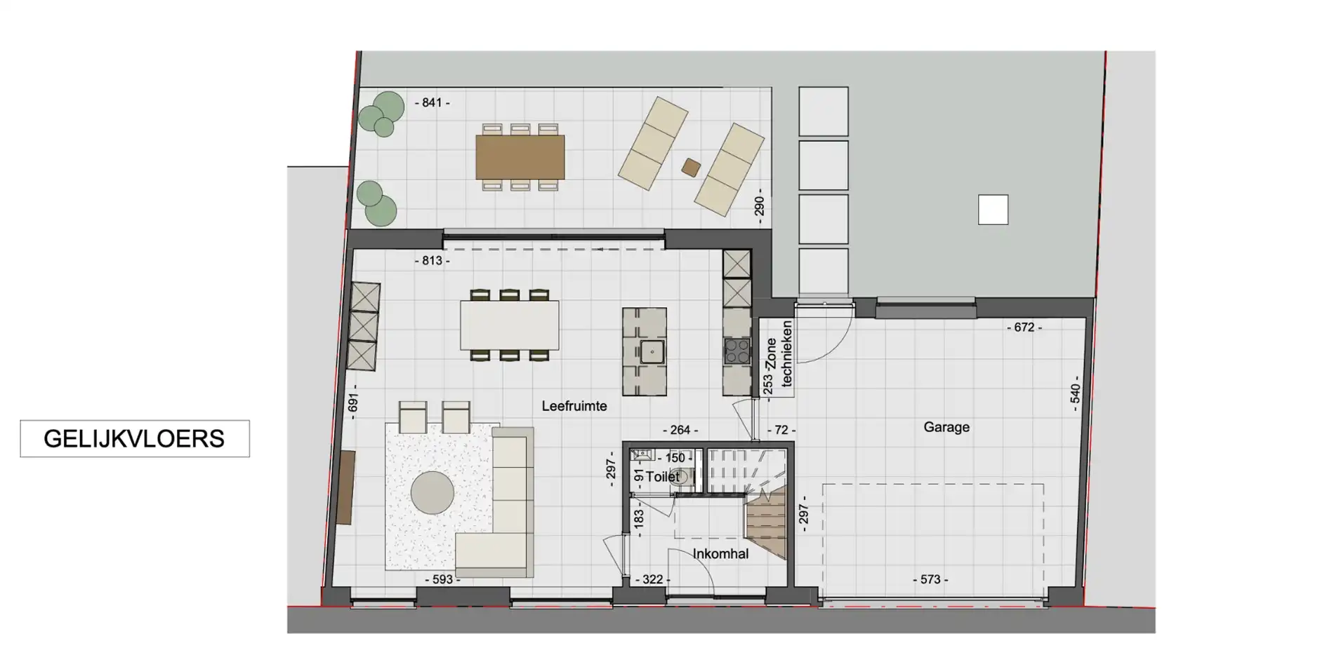 Nieuwbouwwoning met grote garage en tuin - 4 slpks ! foto 6