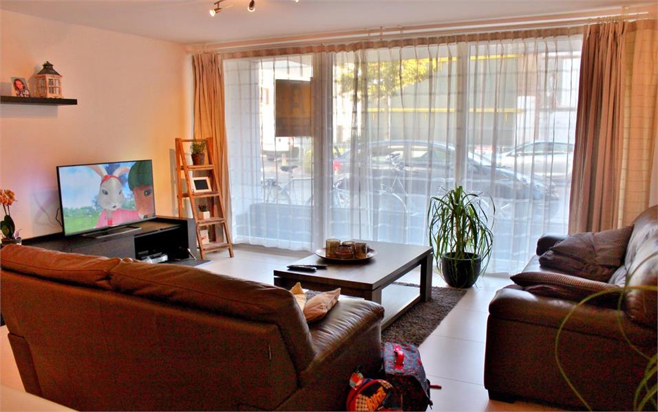Mooi gelijkvloers appartement met terras en garagebox! foto 3