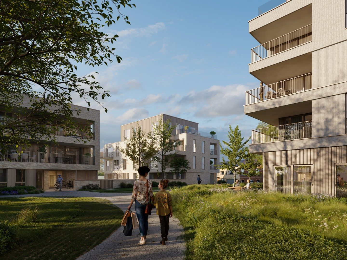 Ruim nieuwbouwappartement met terras en 3 slaapkamers in Project De KLoostertuin te Avelgem. foto {{pictureIndex}}