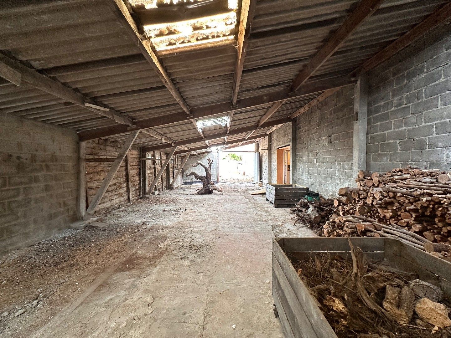 Ruim handelspand met magazijnen, loods, bureelruimte en grote tuin foto 7