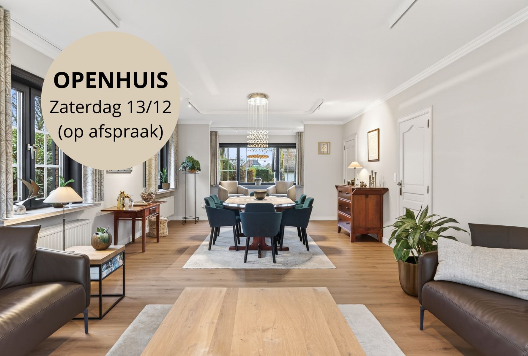 Tijdloze villa met zuidgerichte tuin in residentieel Merelbeke foto {{pictureIndex}}