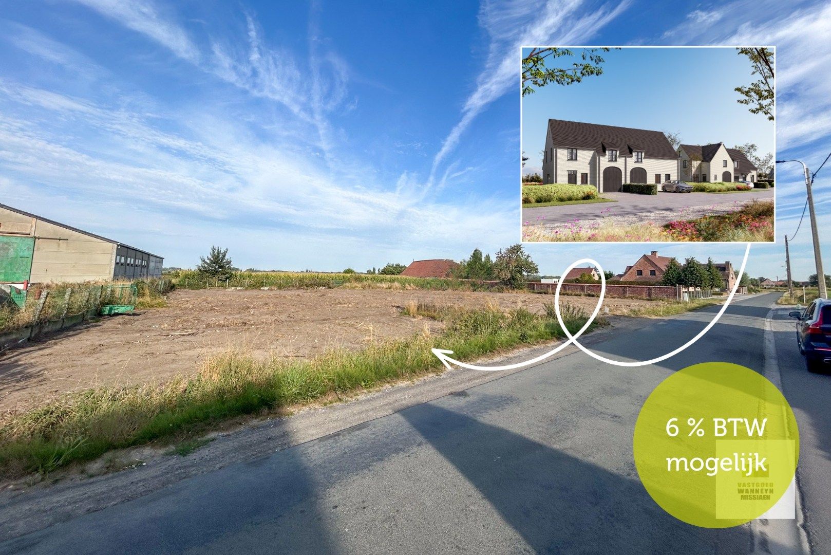 Nieuwbouwwoning met 3 slaapkamers (4 mogelijk) met landelijk uitzicht  foto {{pictureIndex}}