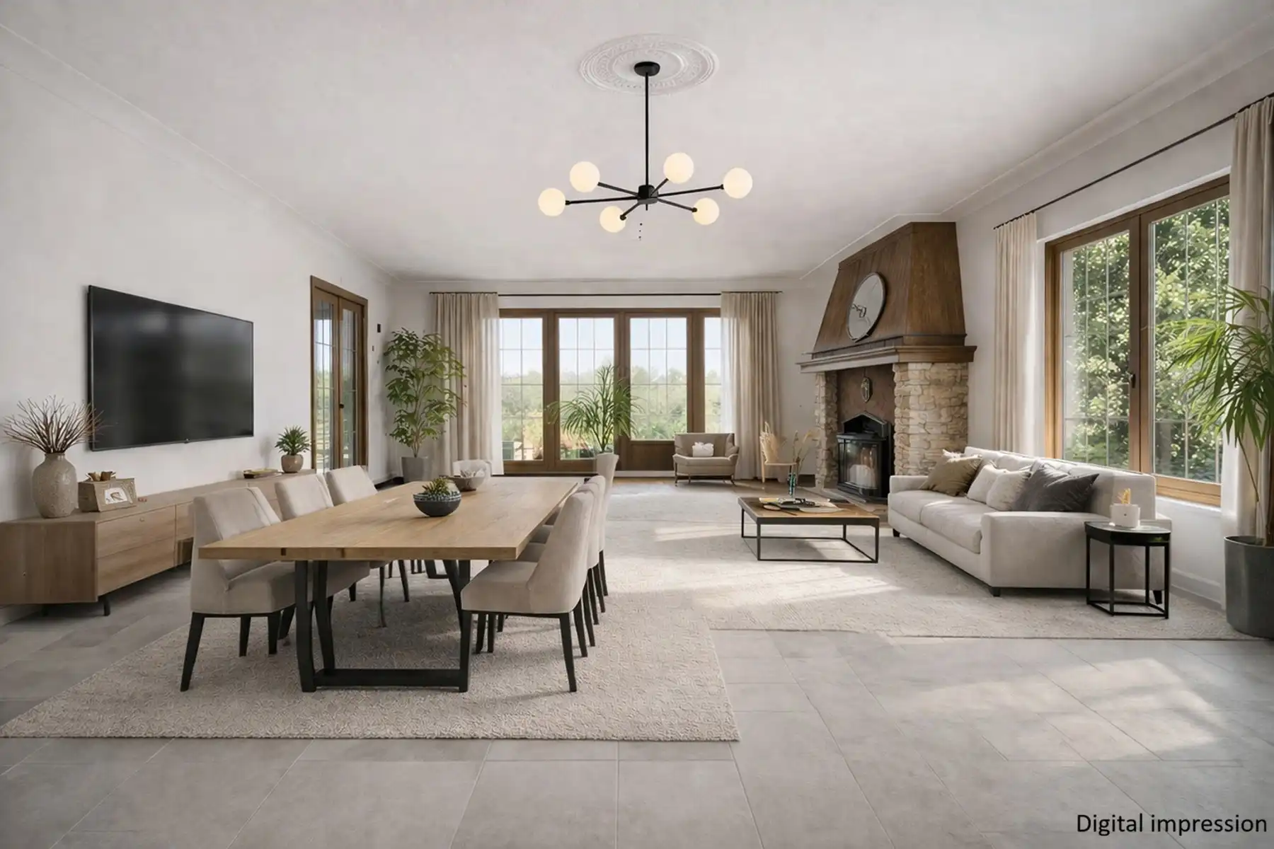 Ruime gelijkvloerse woning met 4 slpks, garage en tuin foto 9