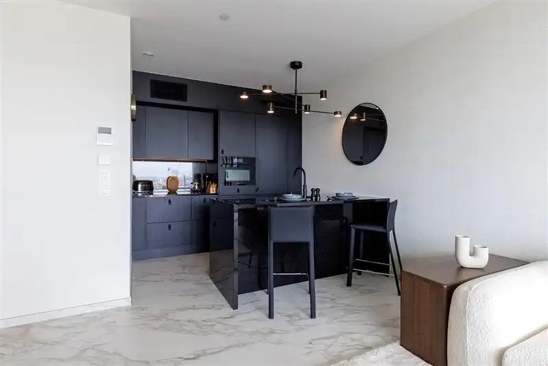 Exclusief gemeubeld 1- slaapkamerappartement in Antwerp Tower foto 4