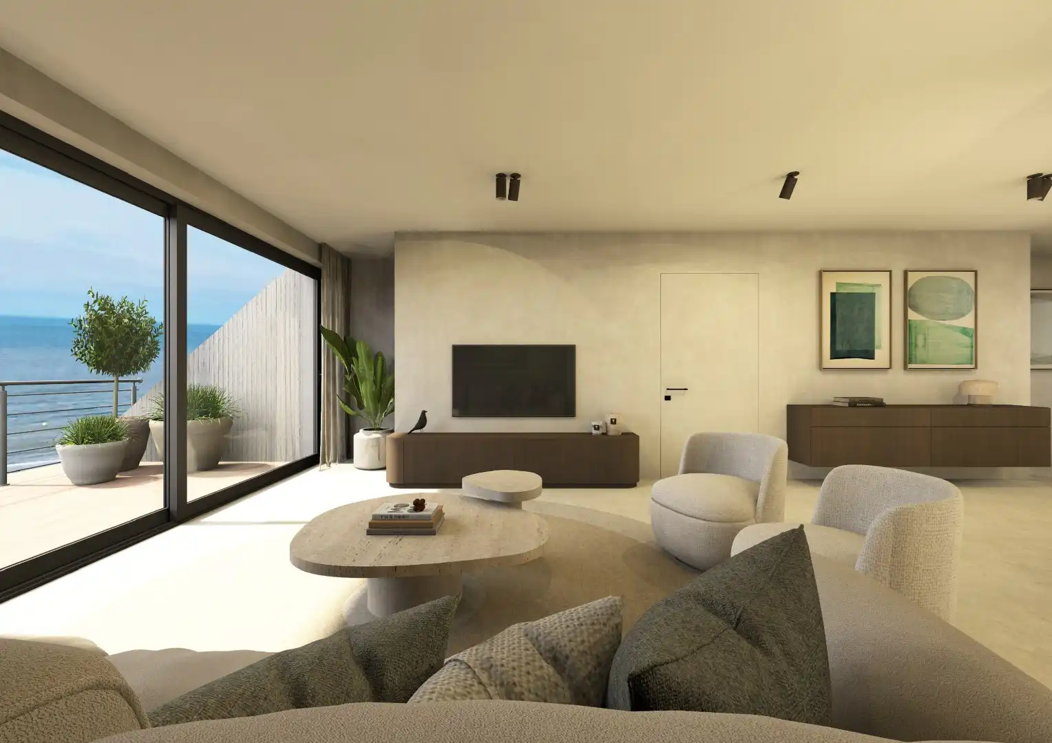 NIEUWBOUW 2/3 SLPK DUPLEX APP MET ZEEZICHT  foto 7