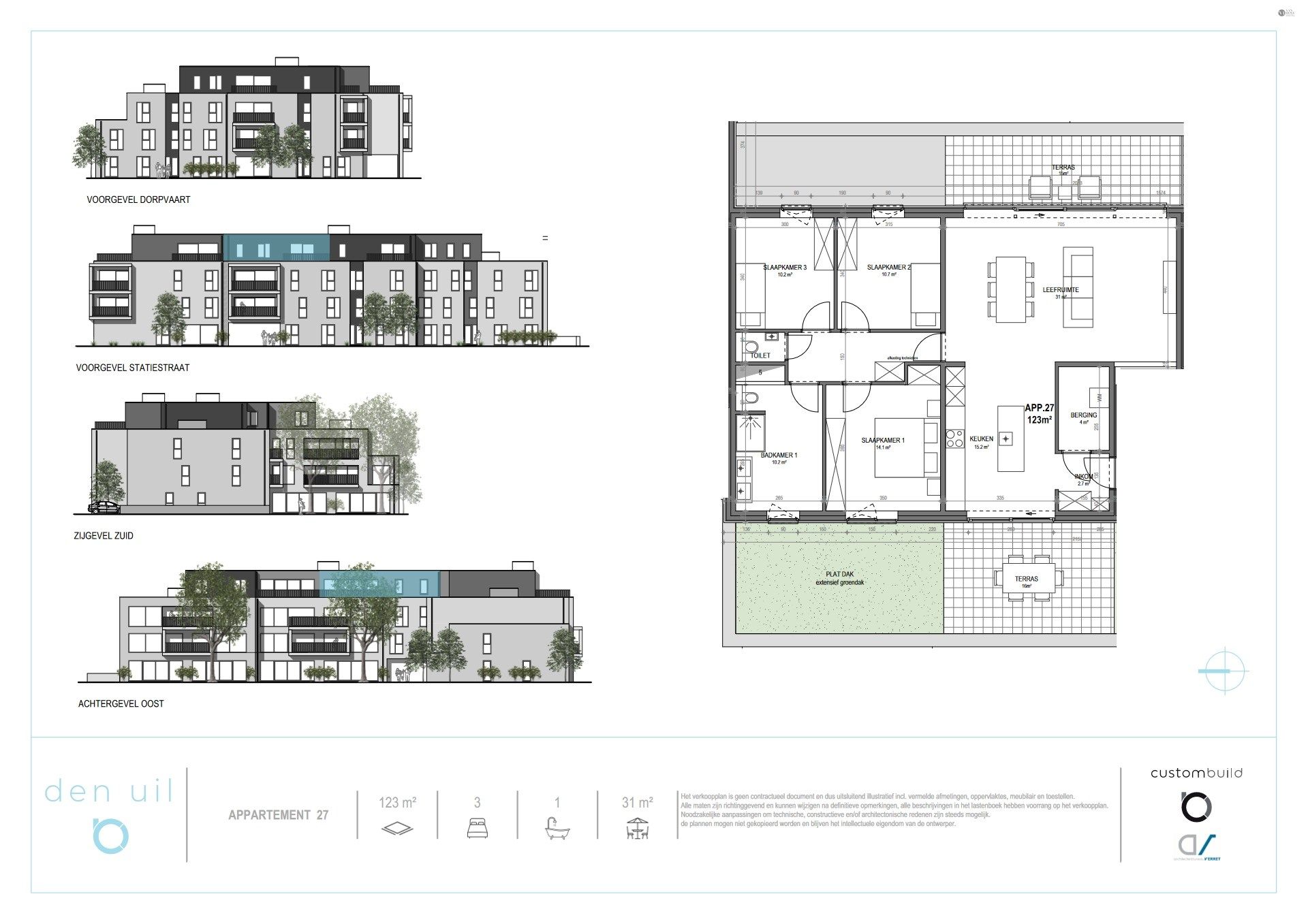 Penhtouse met 3 slaapkamers en 2 terrasen  foto 1