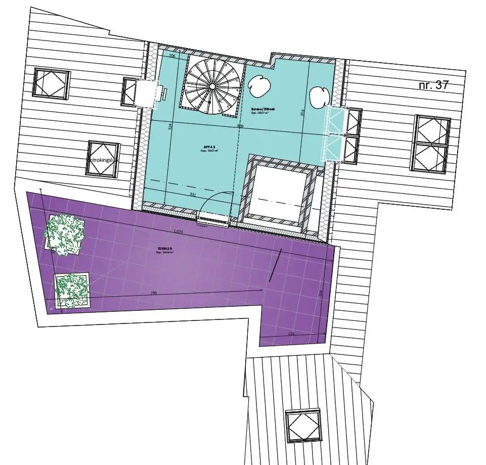 Exclusieve penthouse (154 m²) met magnifieke privéterrassen in het hart van Ninove foto 10