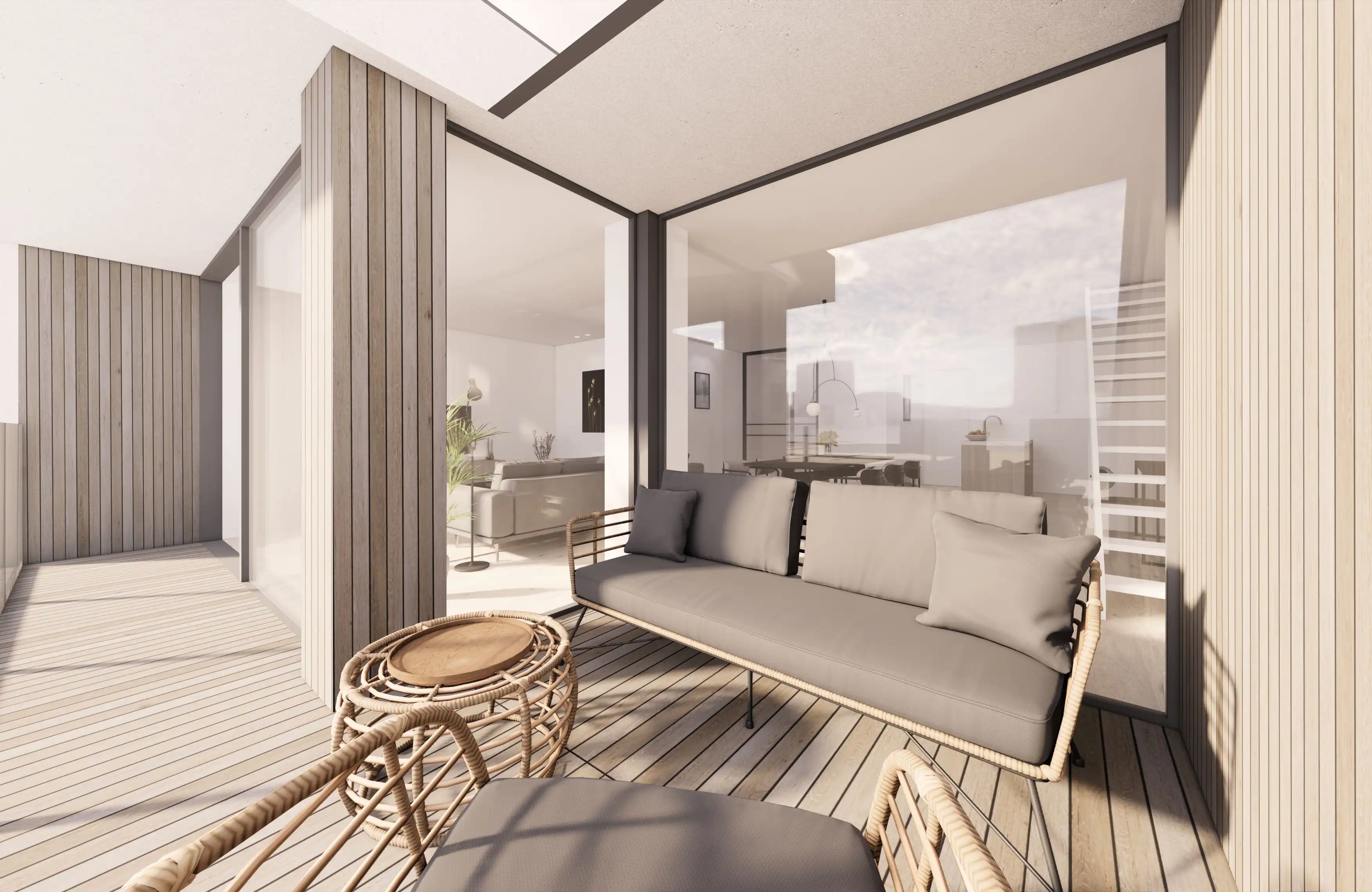 UNIEK DUPLEX APPARTEMENT MET 3 SLAAPKAMERS EN TERRASSEN – OP WANDELAFSTAND VAN ZEE! foto 4