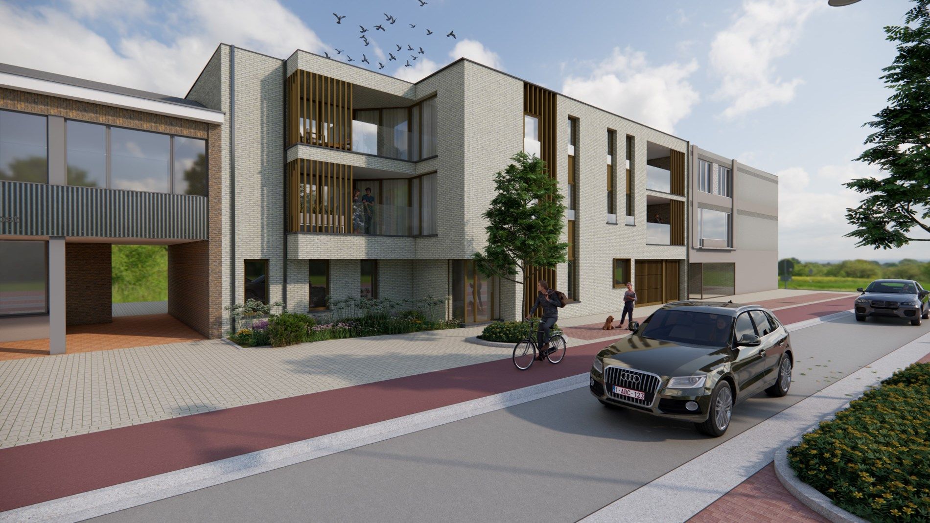 NIEUWBOUW APPARTEMENT MET 2 SLAAPKAMERS IN HET CENTRUM VAN KERMT foto {{pictureIndex}}