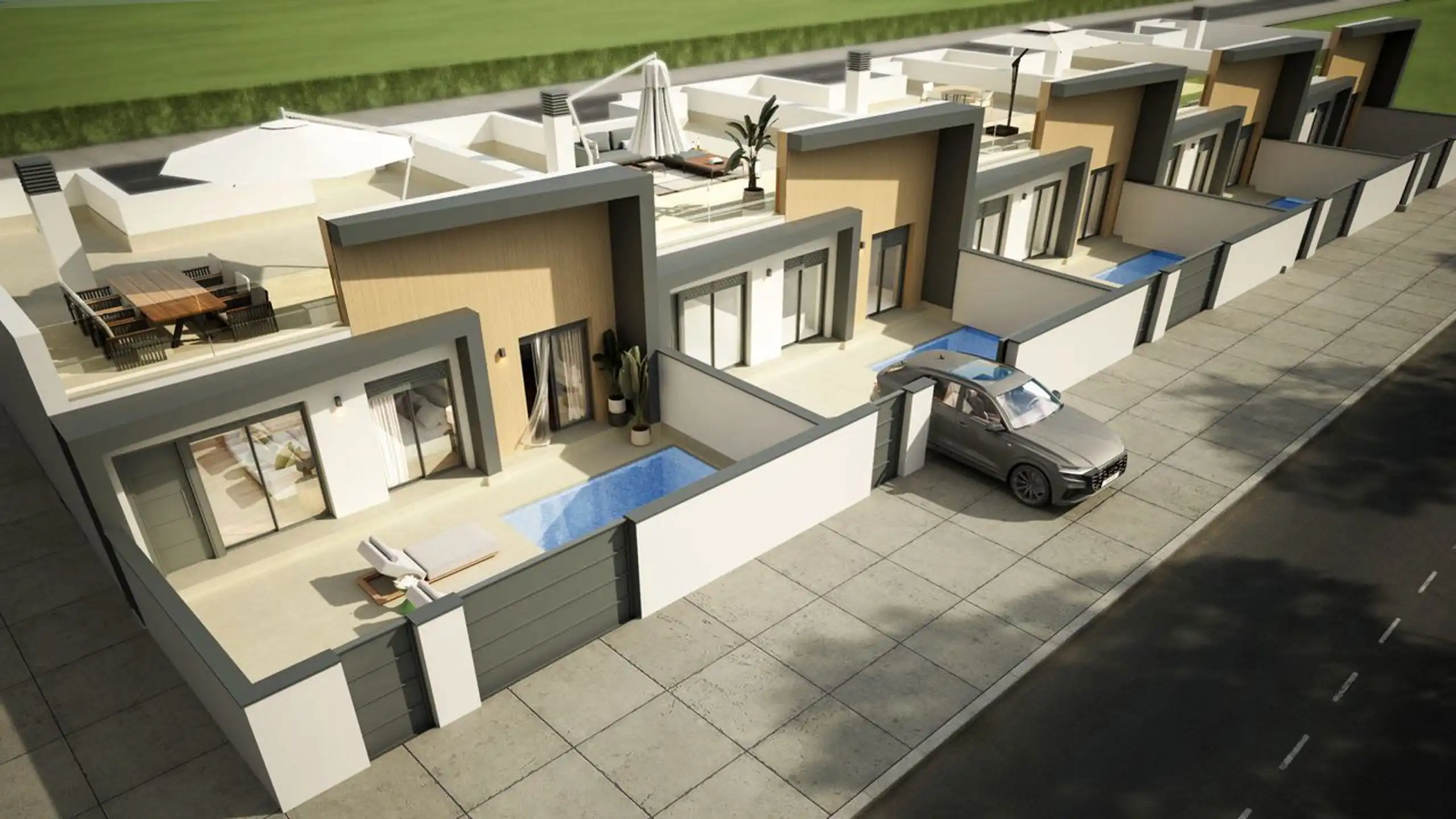 SPANJE -villa's rustig gelegen 3 bed/2bad tuin en solarium foto {{pictureIndex}}