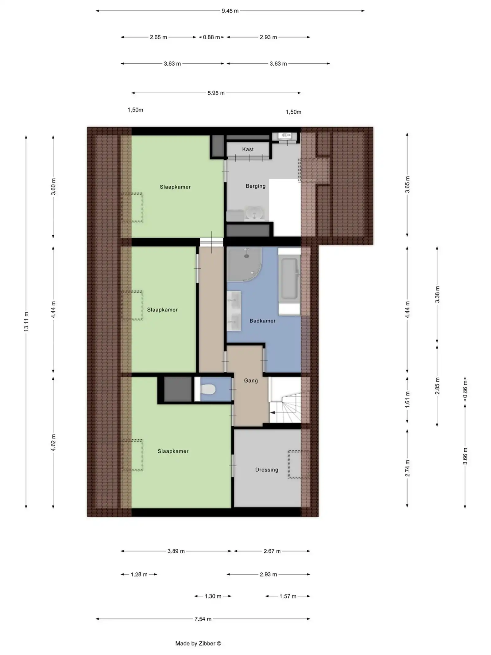 Ruim duplex appartement met 3 slaapkamers foto 14