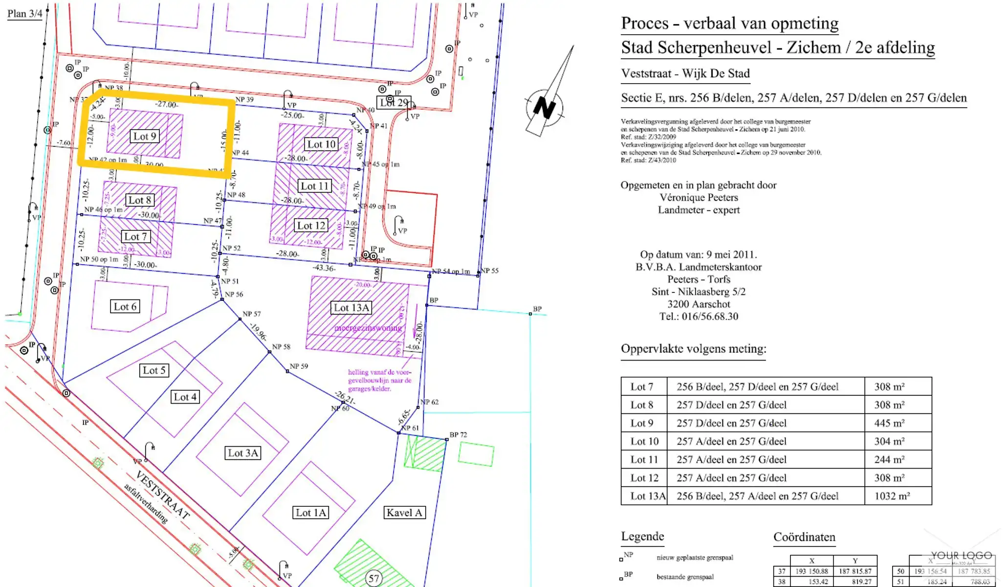 Hoekperceel voor Open Bebouwing ca. 445 m² gelegen in groene omgeving foto {{pictureIndex}}
