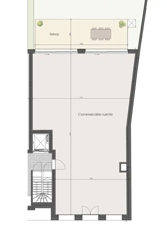 Casco handelspand/kantoor met privatieve tuin met terras! foto 2