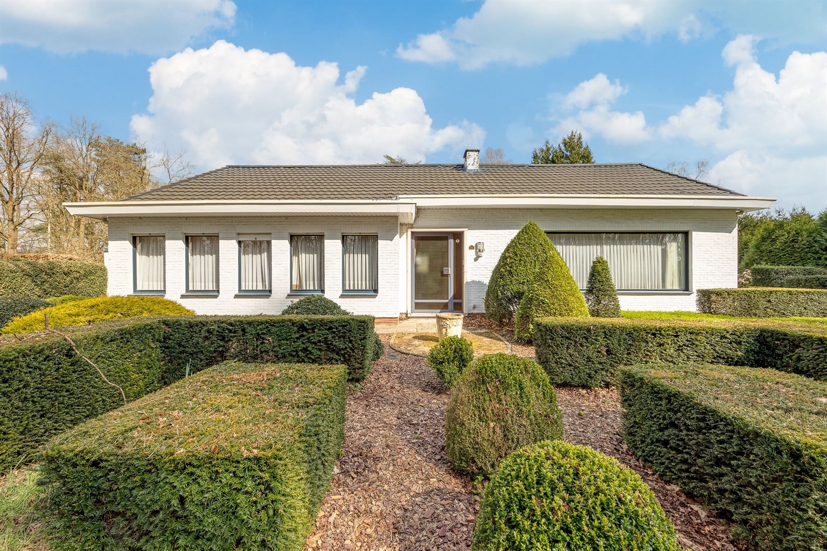 Hoofdfoto van de publicatie: Te renoveren laagbouwvilla met Engelse tuin