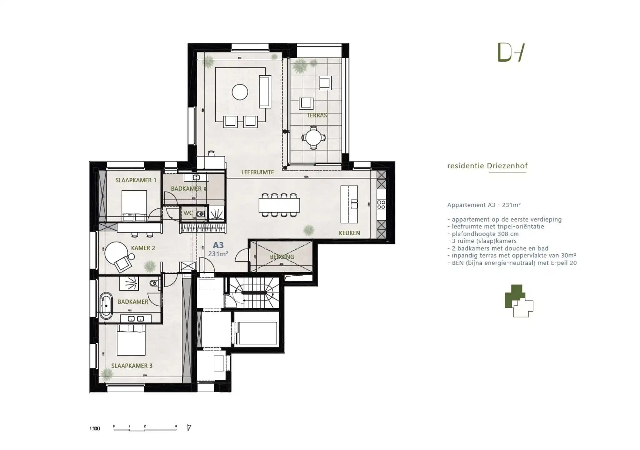 Villa appartement 231m² met schitterend zicht op de parktuin foto 3