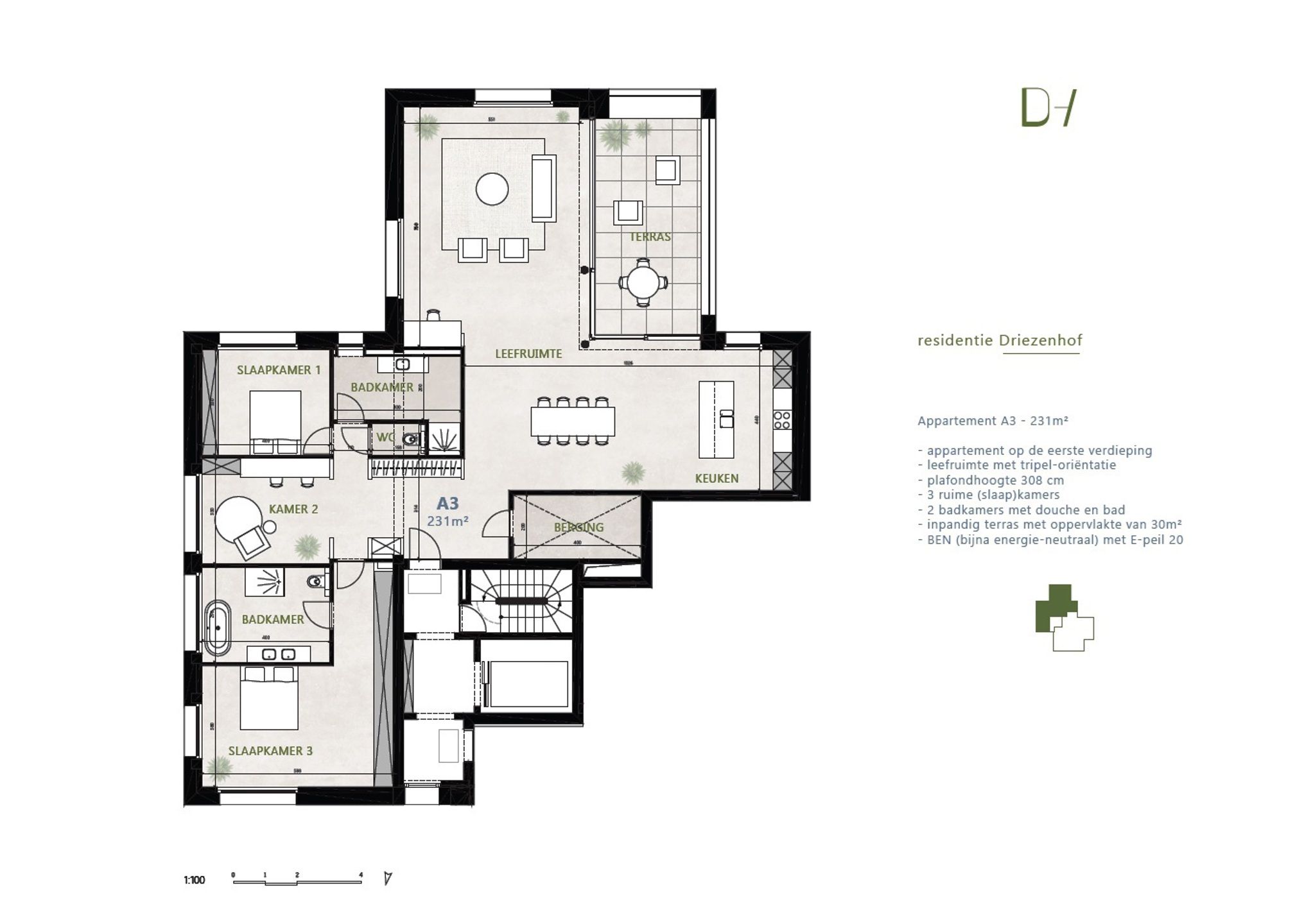 Villa appartement 231m² met schitterend zicht op de parktuin foto 3