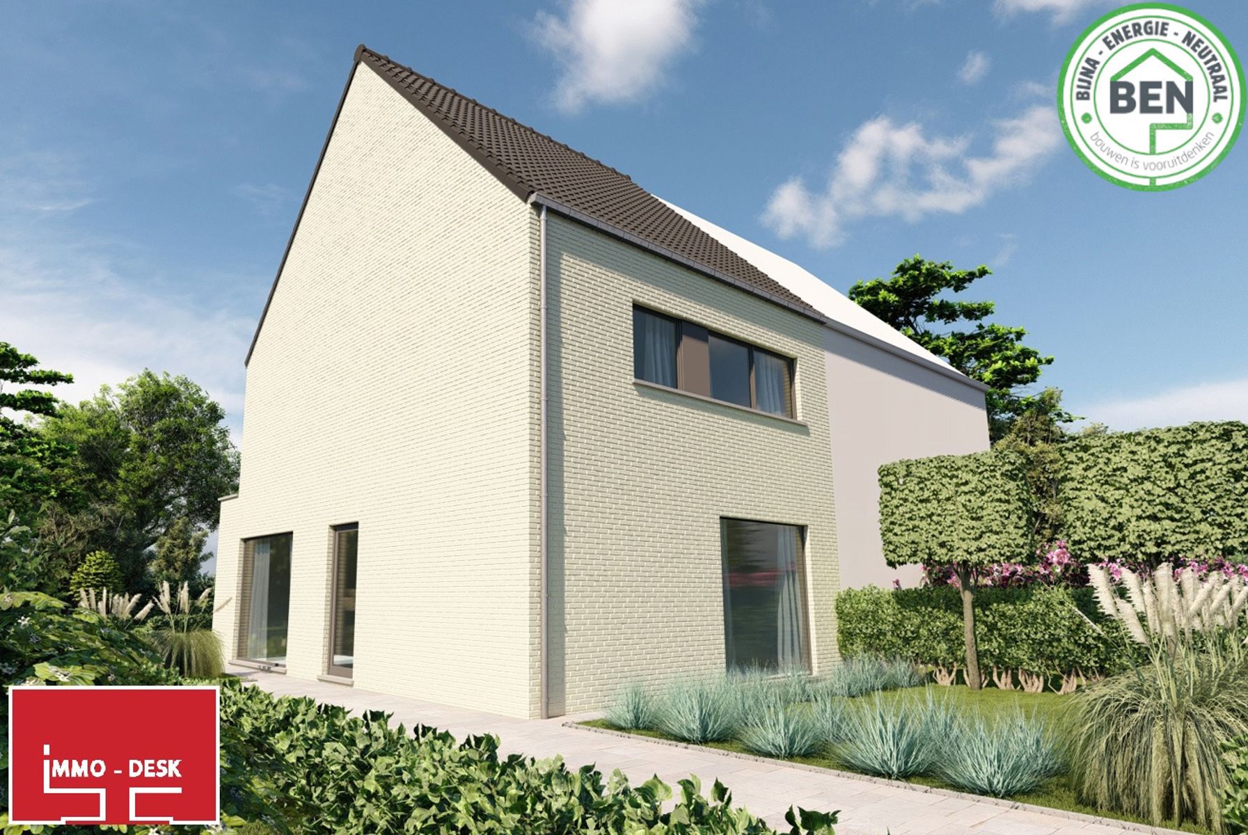 4 halfopen energiezuinige woningen in Denderleeuw foto {{pictureIndex}}
