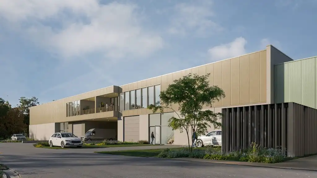 Nieuwbouw loods met kantoor te koop in Cesar Business Park Bornem foto 9