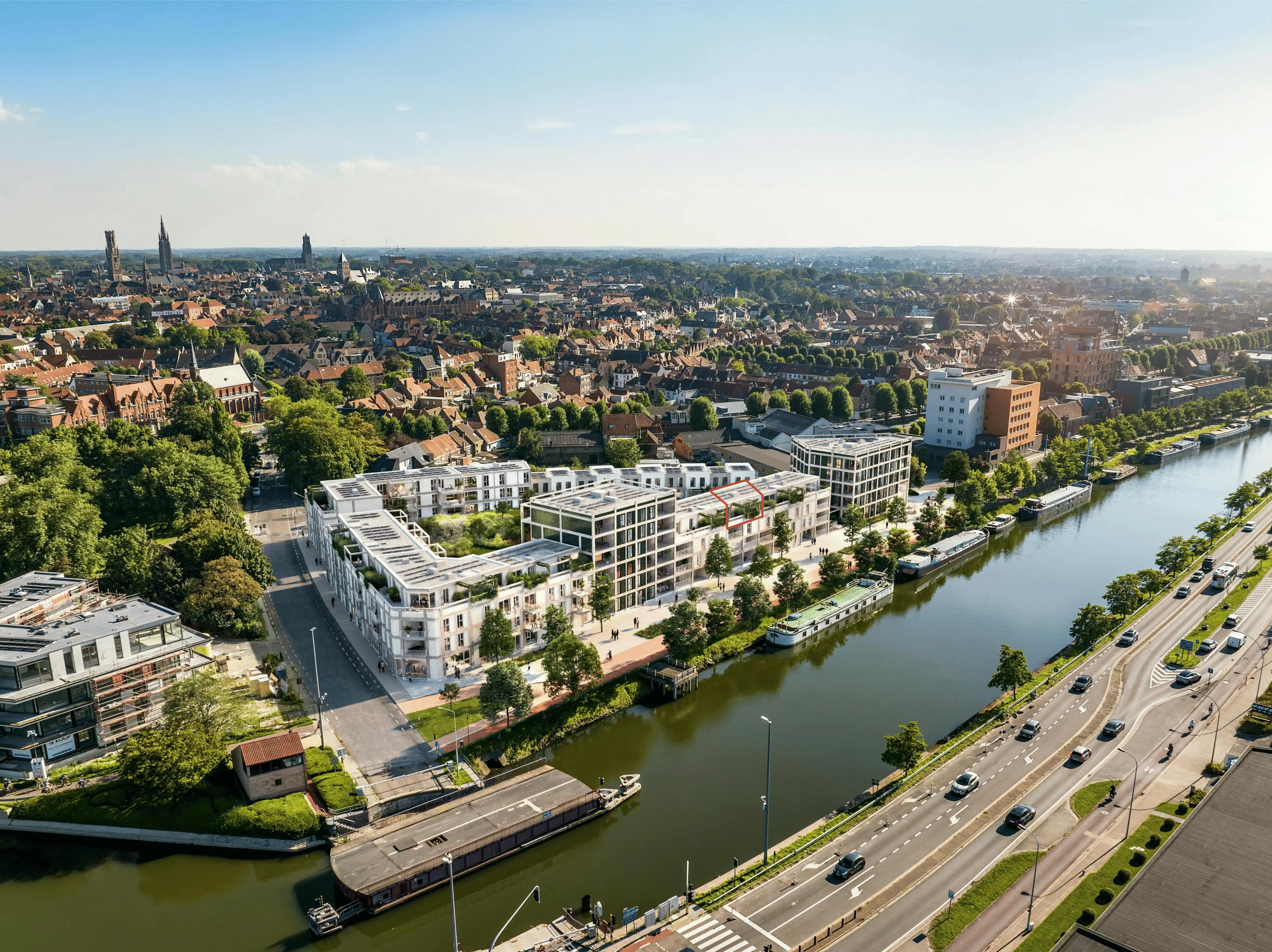 Nieuwbouw penthouse met 2 slaapkamers te Brugge foto {{pictureIndex}}