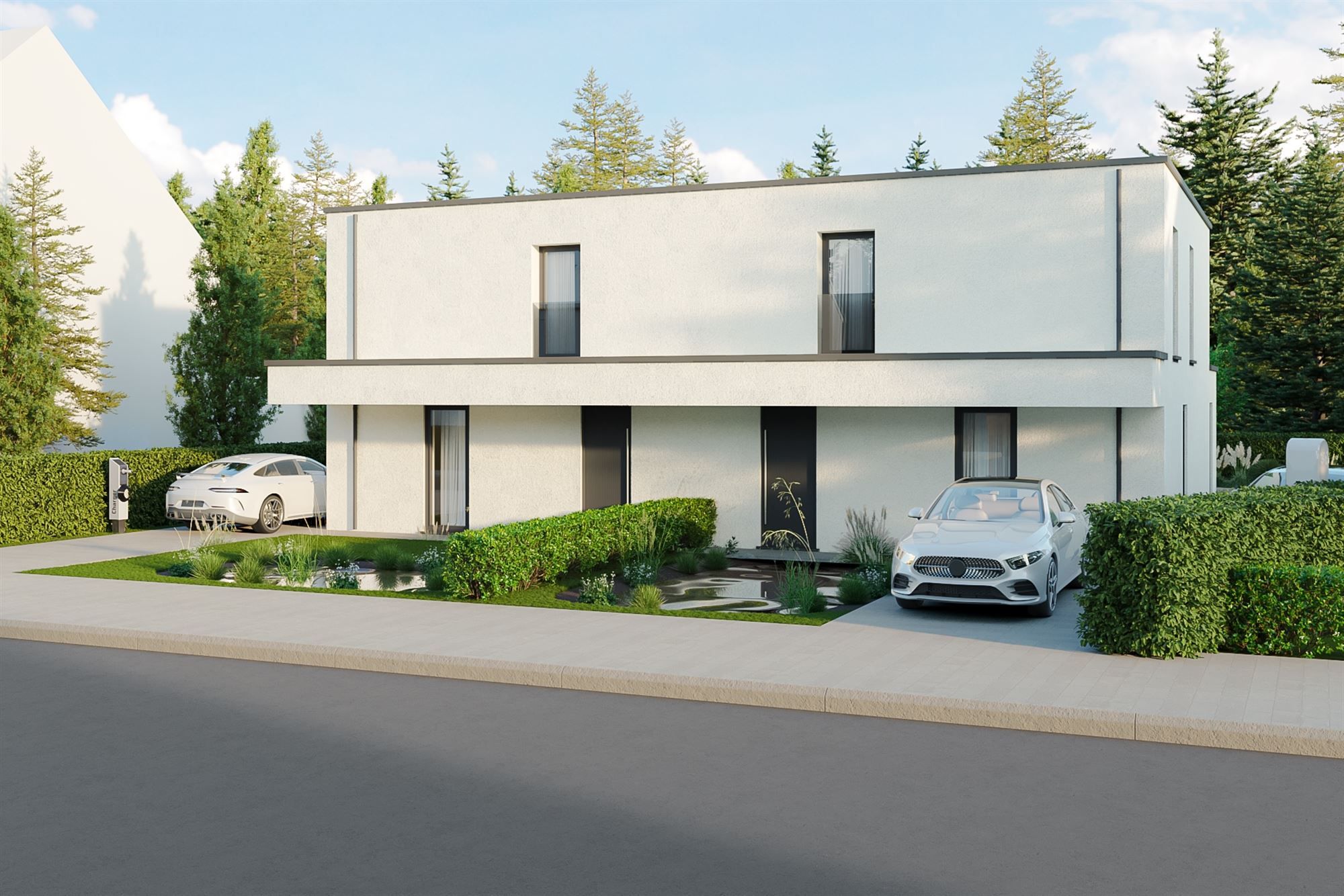 HOOG KWALITATIEVE NIEUWBOUWWONING UITERST RUSTIG GELEGEN TE LEOPOLDSBURG foto {{pictureIndex}}