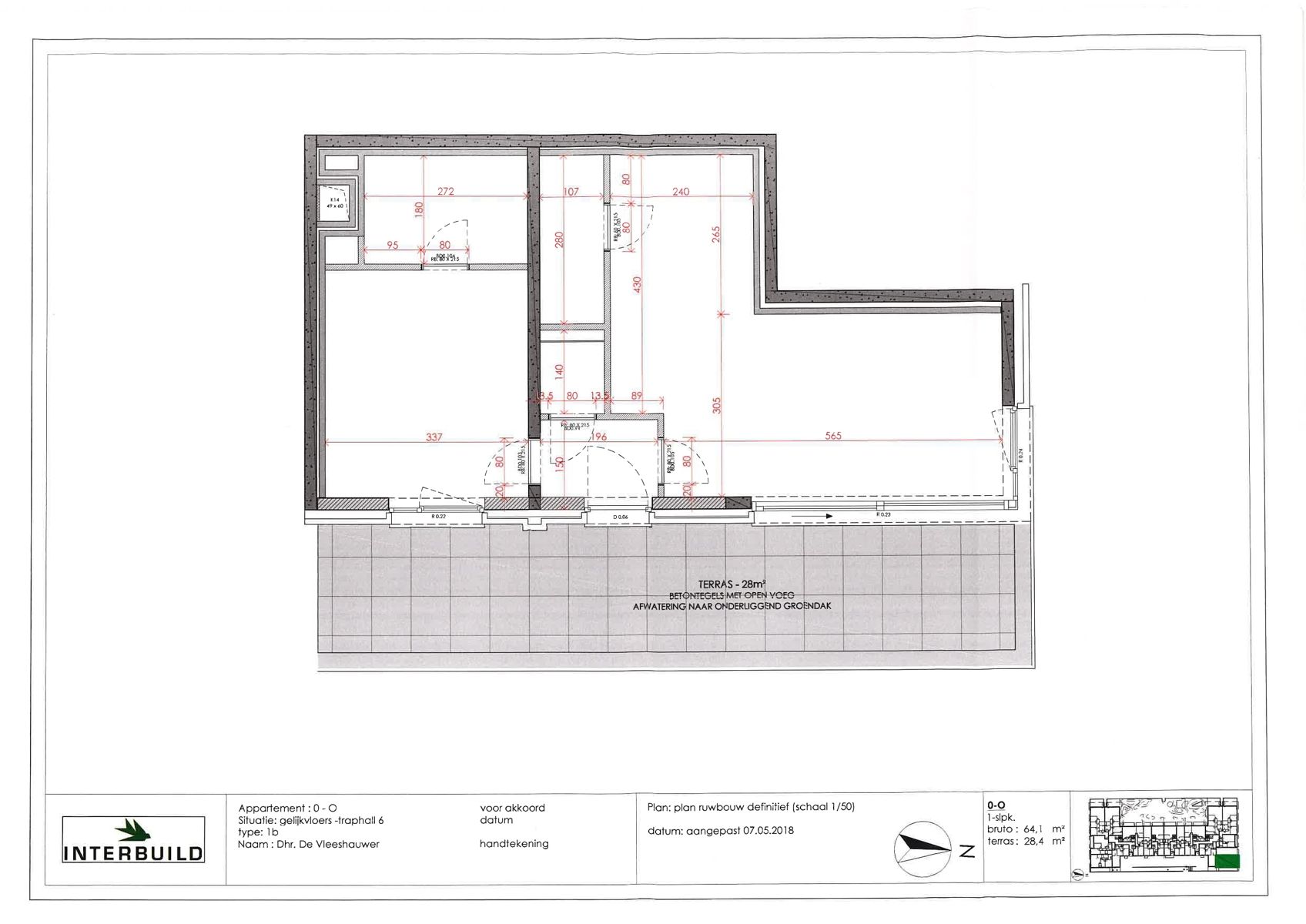 Gelijkvloers appartement met 1 slaapkamer te Gent foto 15